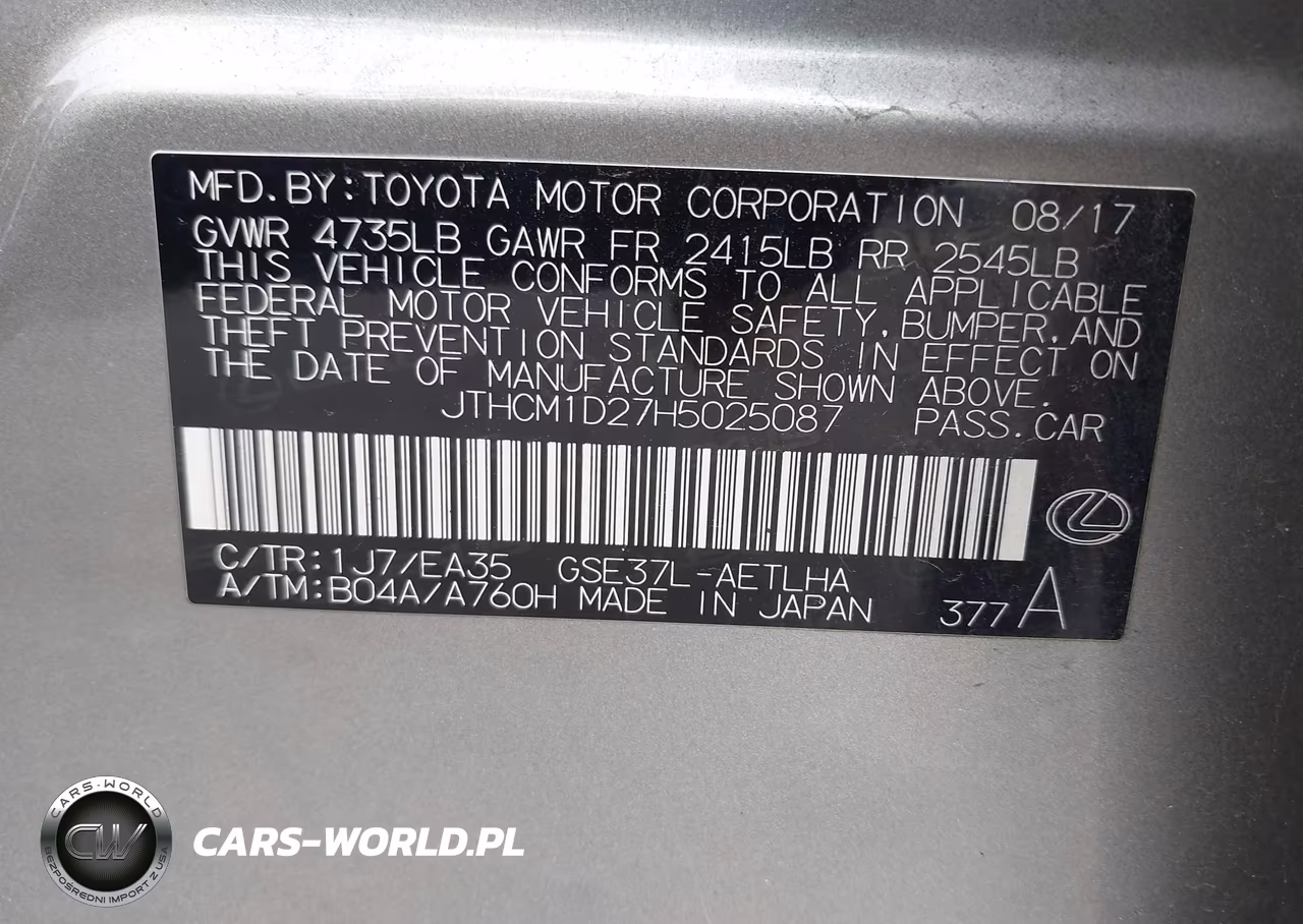 2017 Lexus Is 300 VIN:JTHCM1D27H5025087 - 9