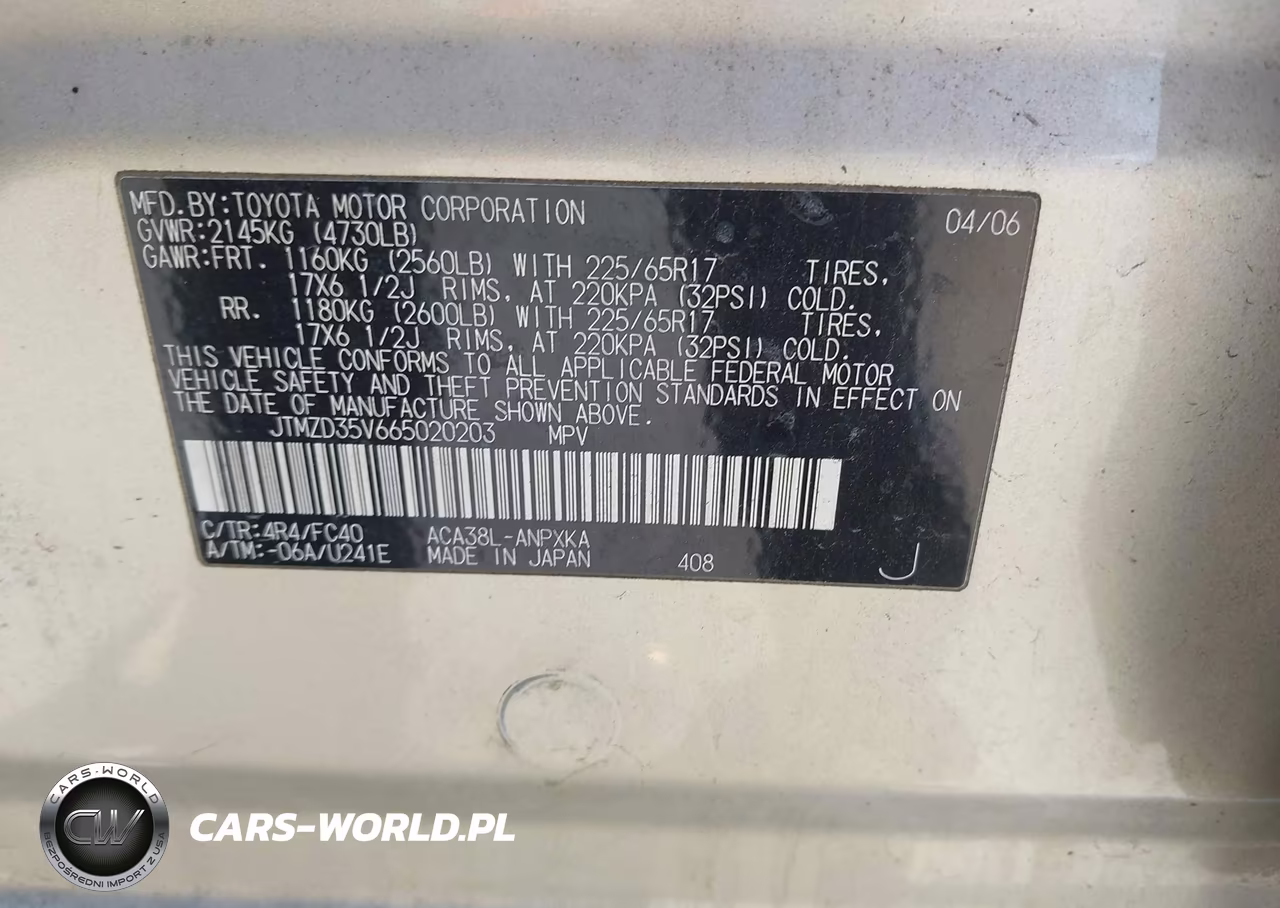 2006 Toyota Rav4 VIN:JTMZD35V665020203 - 9