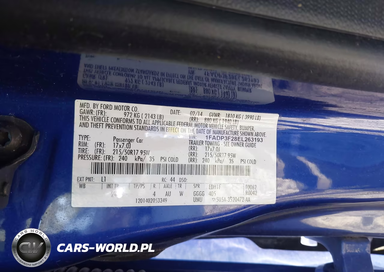 2014 Ford Focus Se VIN:1FADP3F28EL263193 - 9