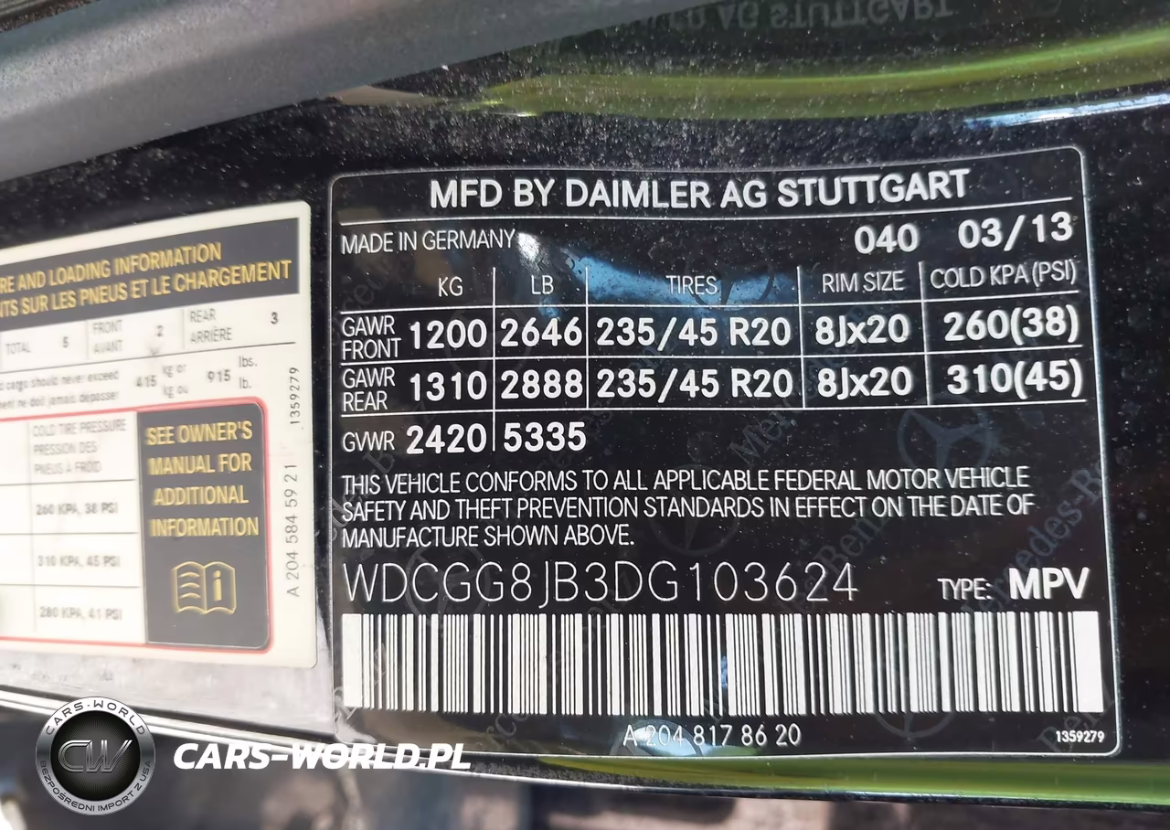2013 Mercedes-Benz Glk 350 4Matic VIN:WDCGG8JB3DG103624 - 9