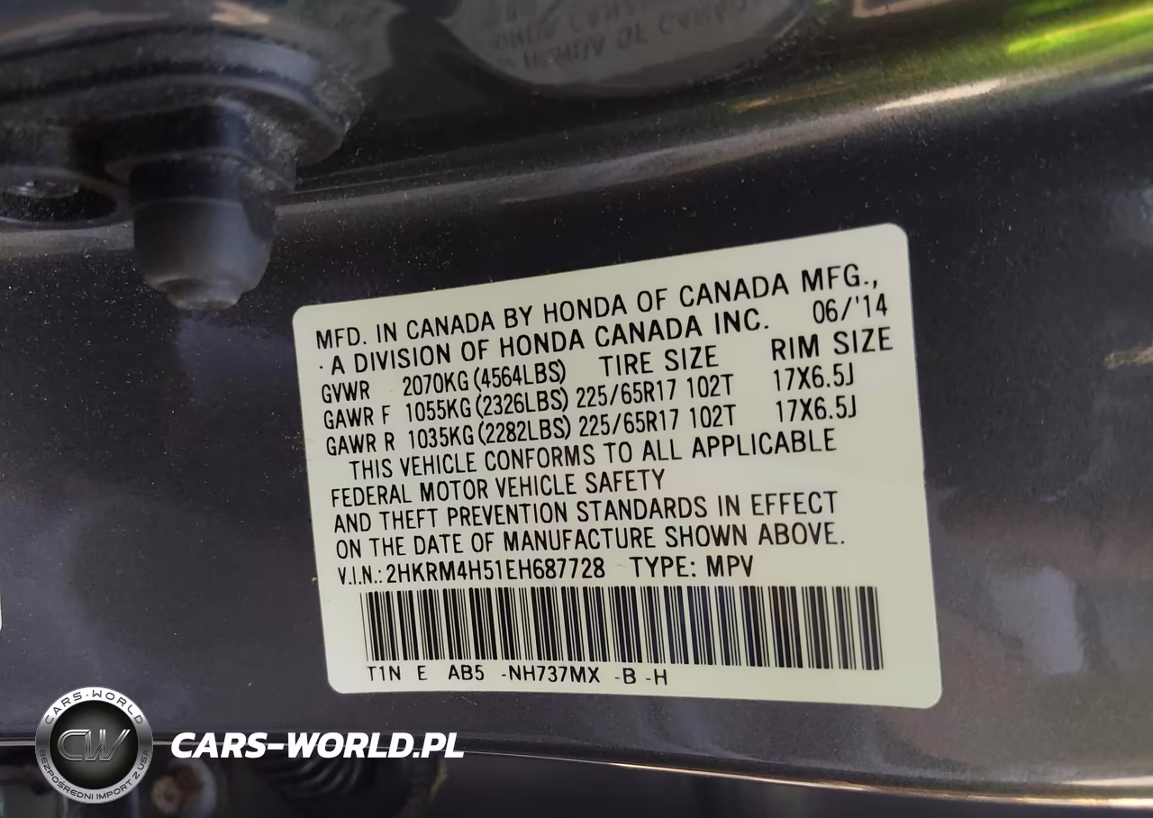 2014 Honda Cr-V Ex VIN:2HKRM4H51EH687728 - 9