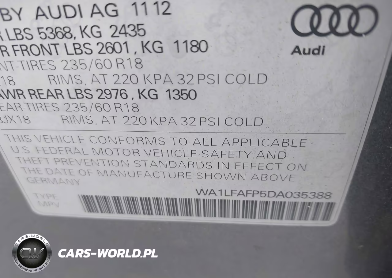 2013 Audi Q5 2.0T Premium VIN:WA1LFAFP5DA035388 - 9