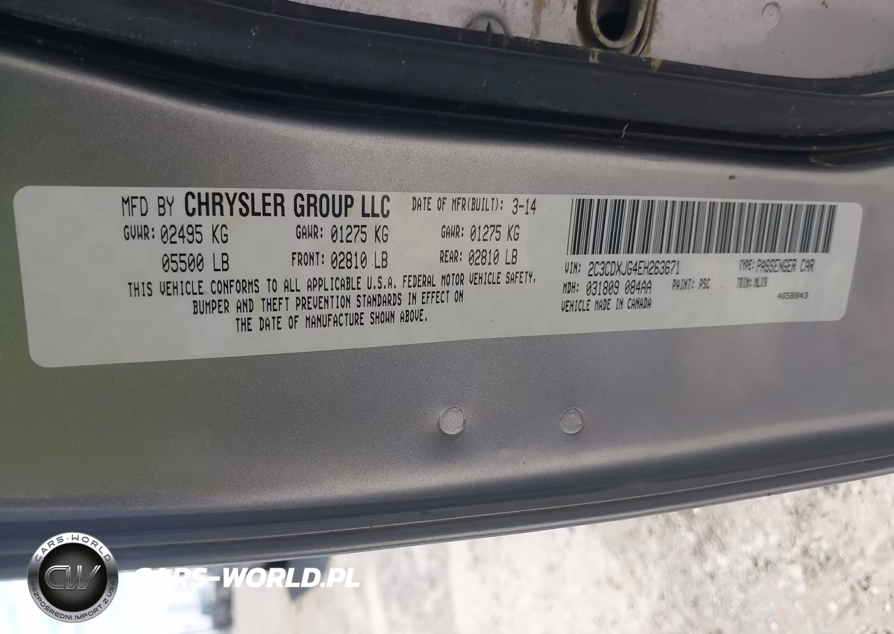 2014 Dodge Charger Sxt Plus VIN:2C3CDXJG4EH263671 - 9