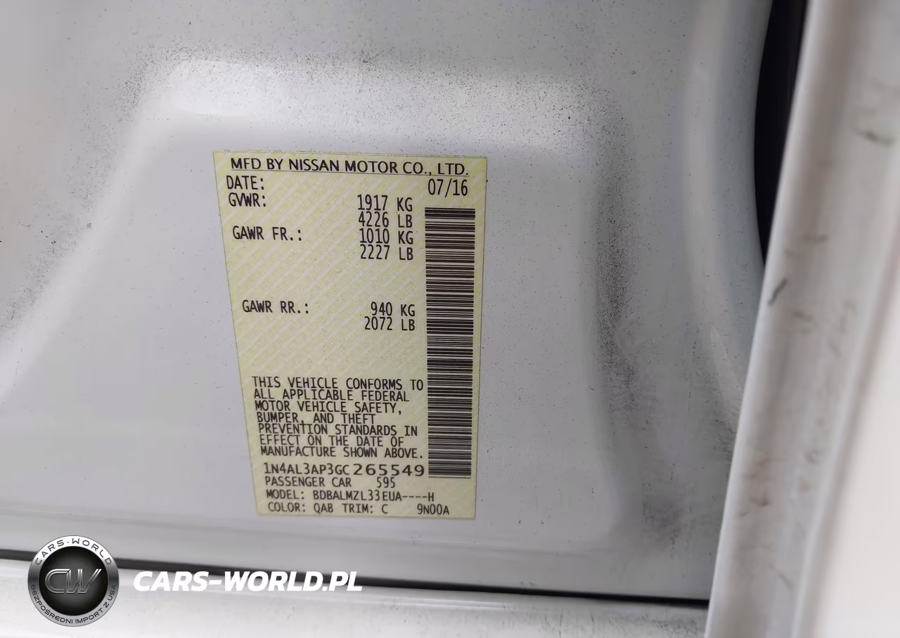 2016 Nissan Altima 2.5 Sv VIN:1N4AL3AP3GC265549 - 9