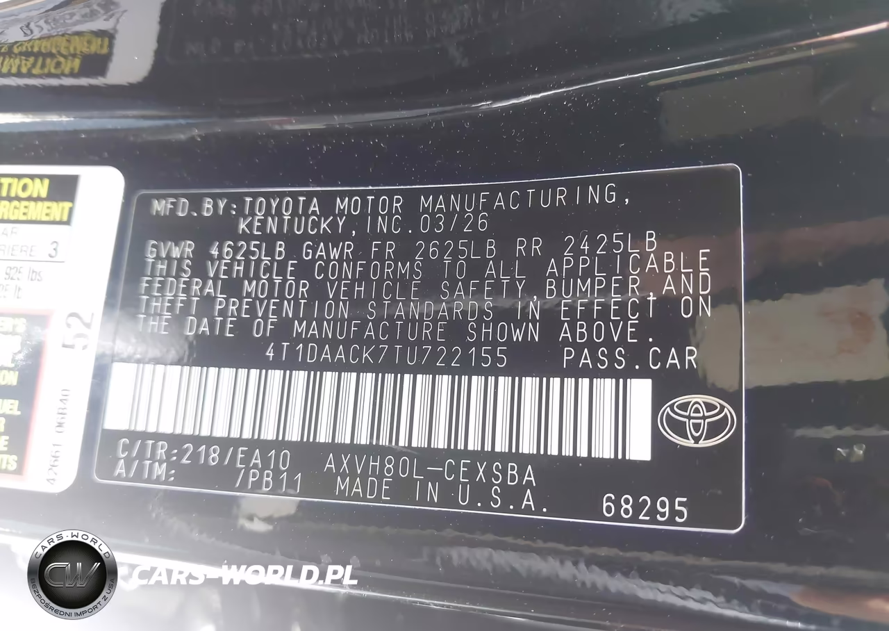 2026 Toyota Camry Se VIN:4T1DAACK7TU722155 - 9