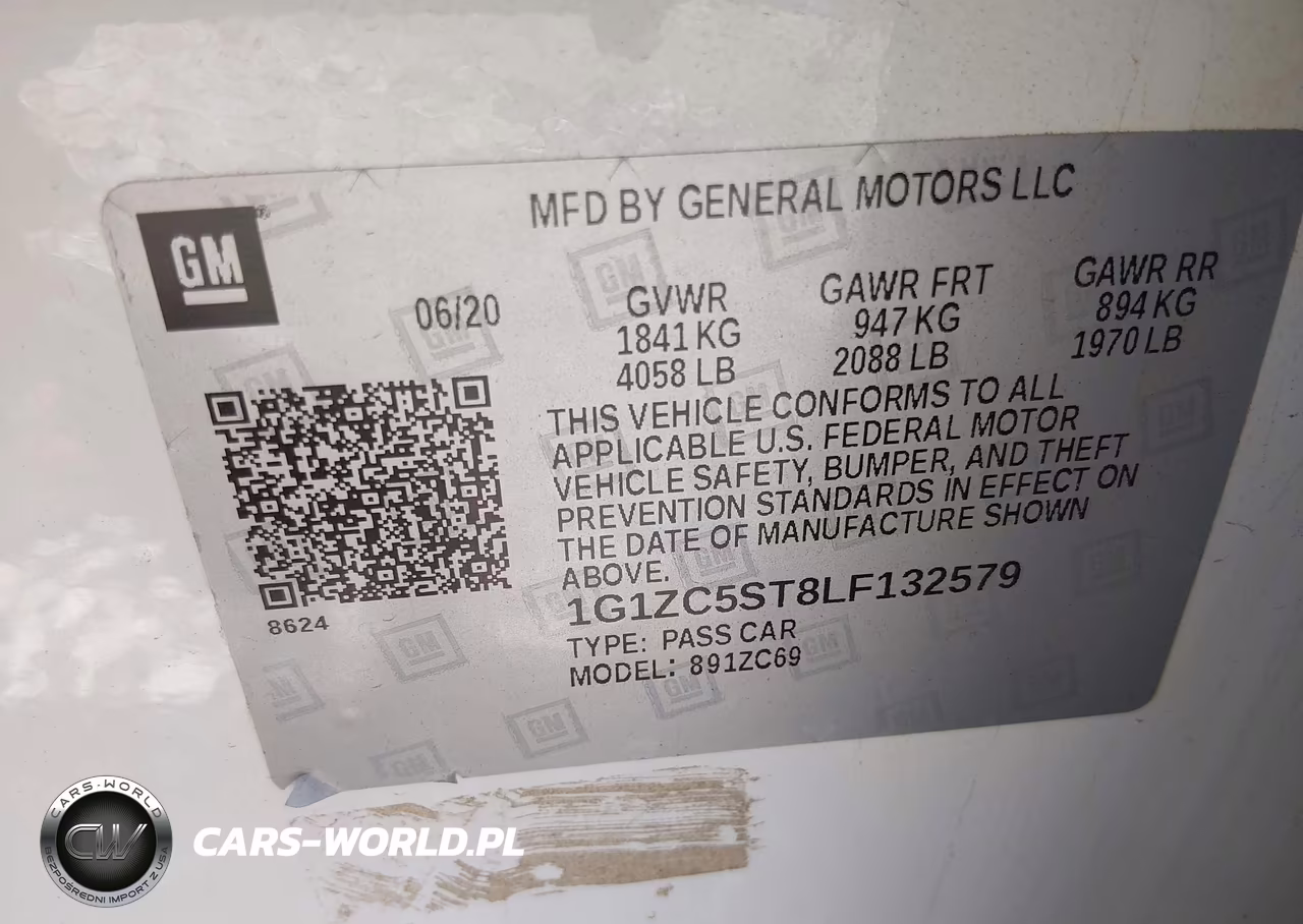 2020 Chevrolet Malibu Fwd 1Fl VIN:1G1ZC5ST8LF132579 - 9