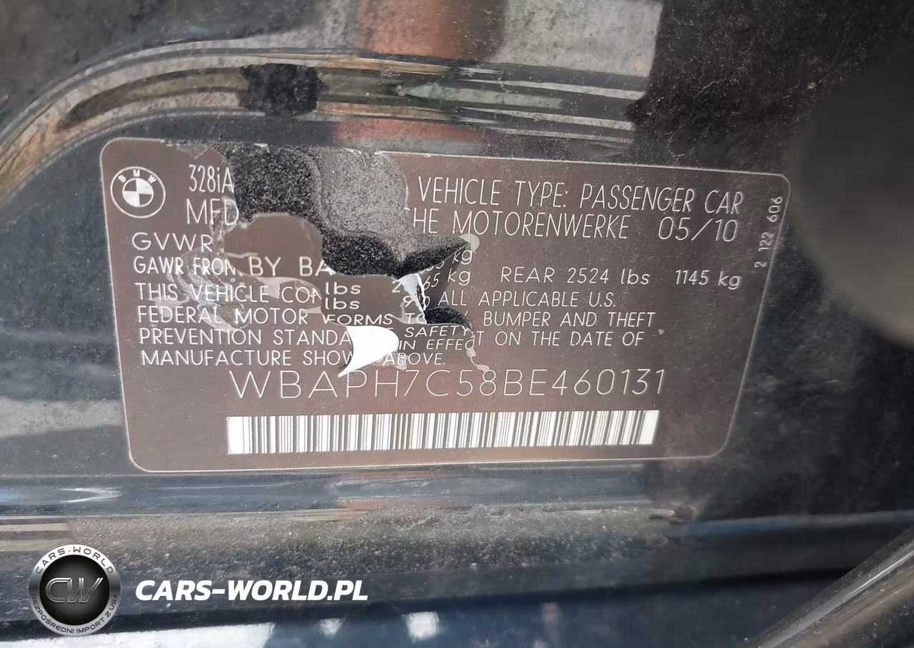 2011 BMW 328I VIN:WBAPH7C58BE460131 - 9