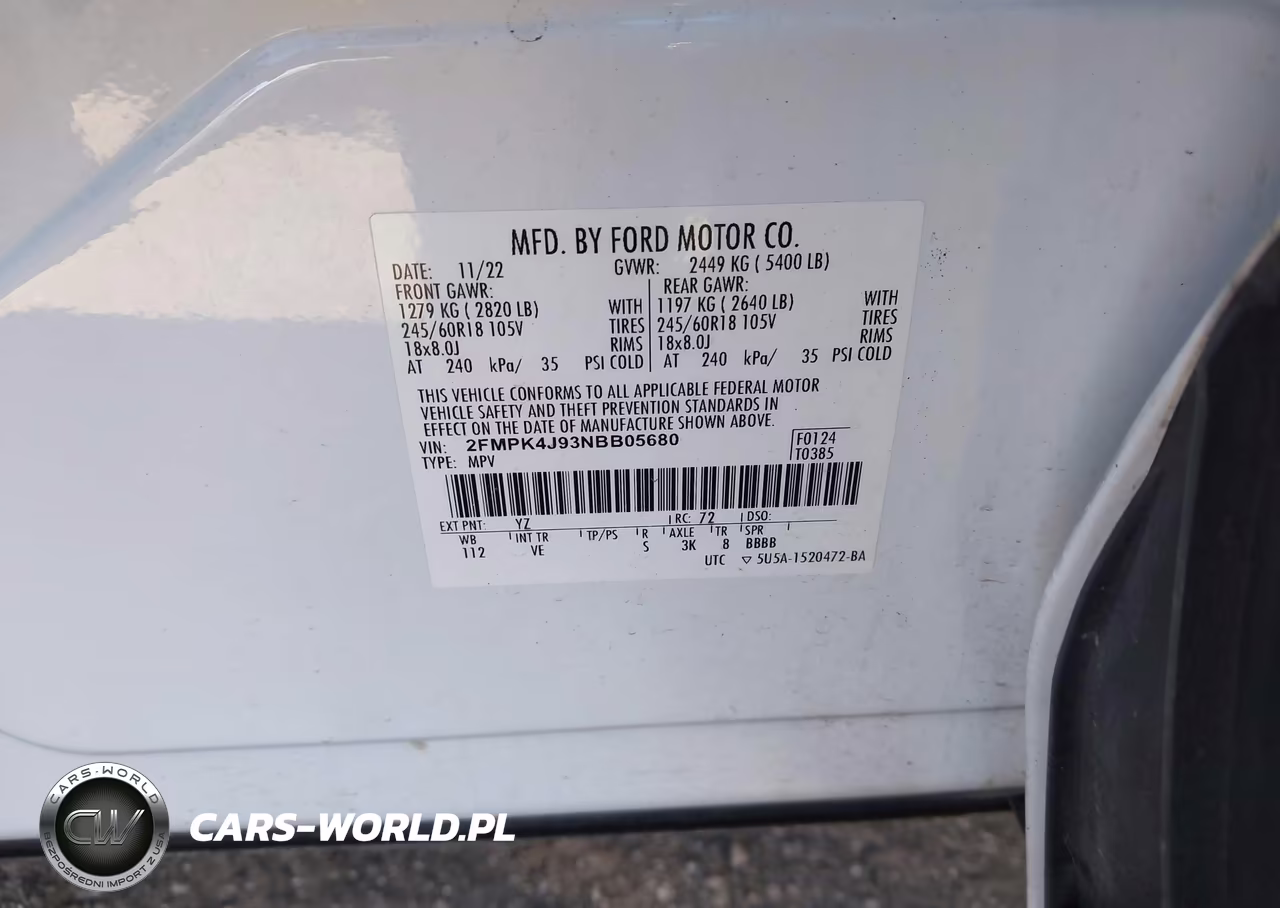 2022 Ford Edge Sel VIN:2FMPK4J93NBB05680 - 9