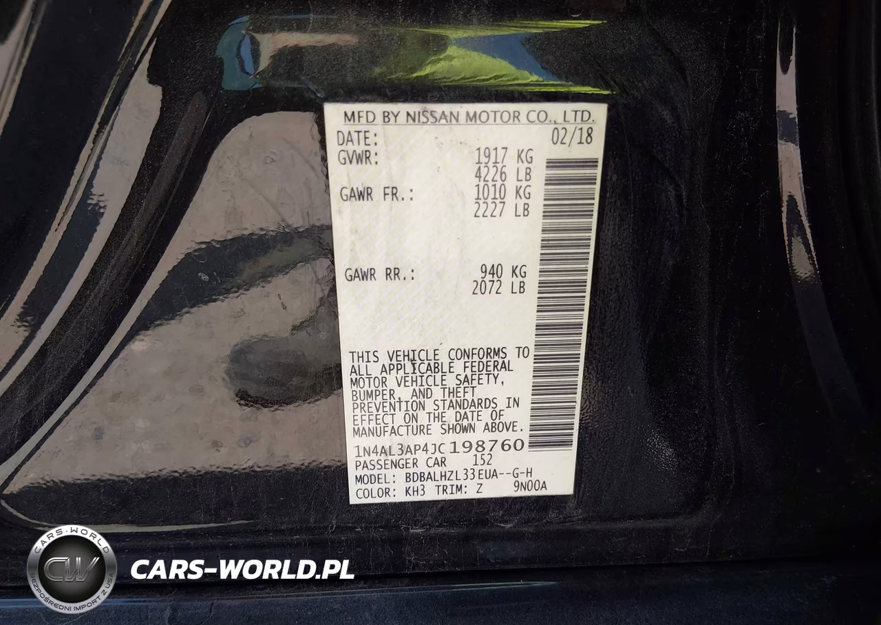 2018 Nissan Altima 2.5 Sr VIN:1N4AL3AP4JC198760 - 9