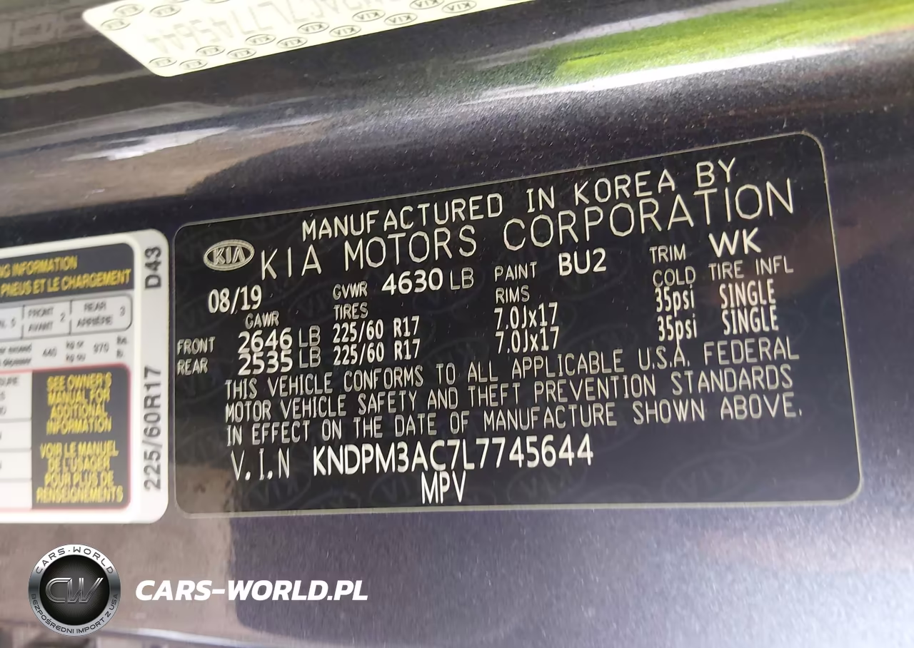 2020 Kia Sportage Lx VIN:KNDPM3AC7L7745644 - 9