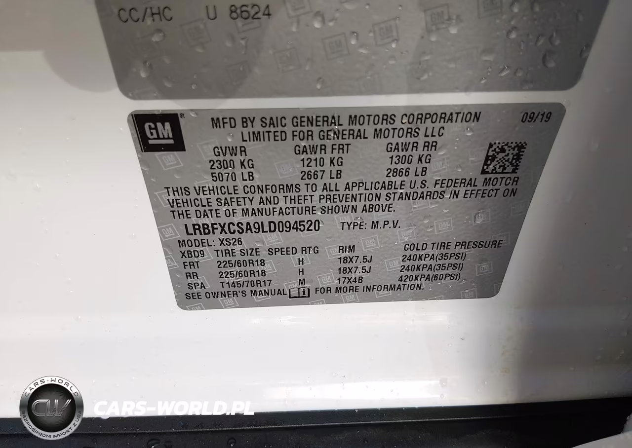 2020 Buick Envision Fwd Essence VIN:LRBFXCSA9LD094520 - 9