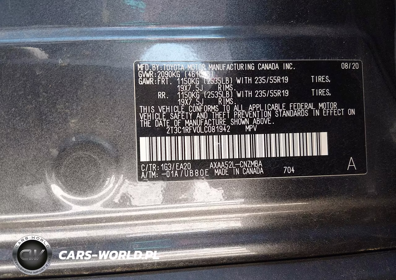 2020 Toyota Rav4 Xle Premium VIN:2T3C1RFV0LC081942 - 9