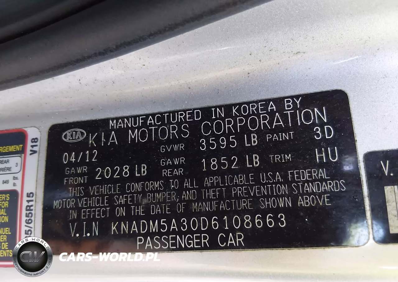 2013 Kia Rio Lx VIN:KNADM5A30D6108663 - 9