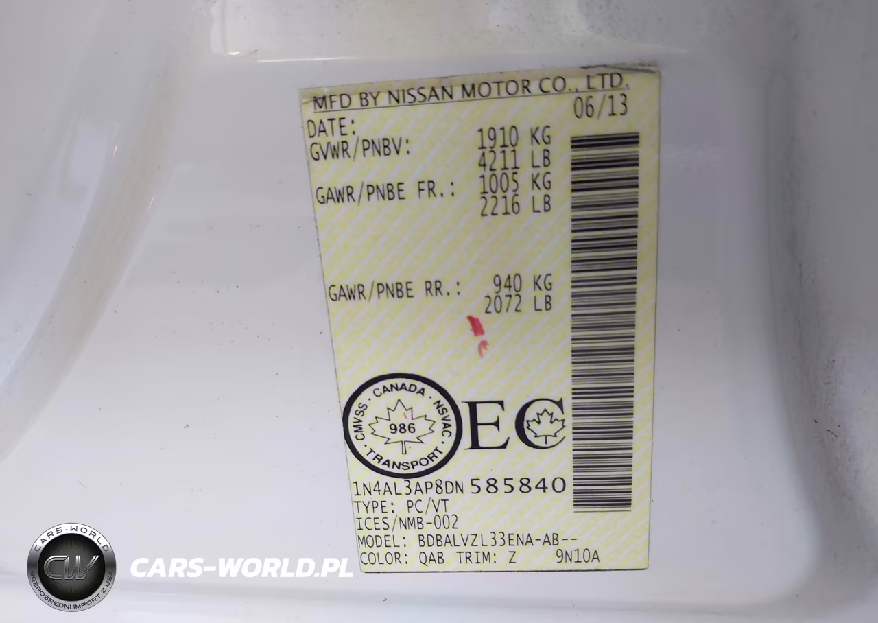 2013 Nissan Altima 2.5-2.5 S-2.5 Sl-2.5 Sv VIN:1N4AL3AP8DN585840 - 9