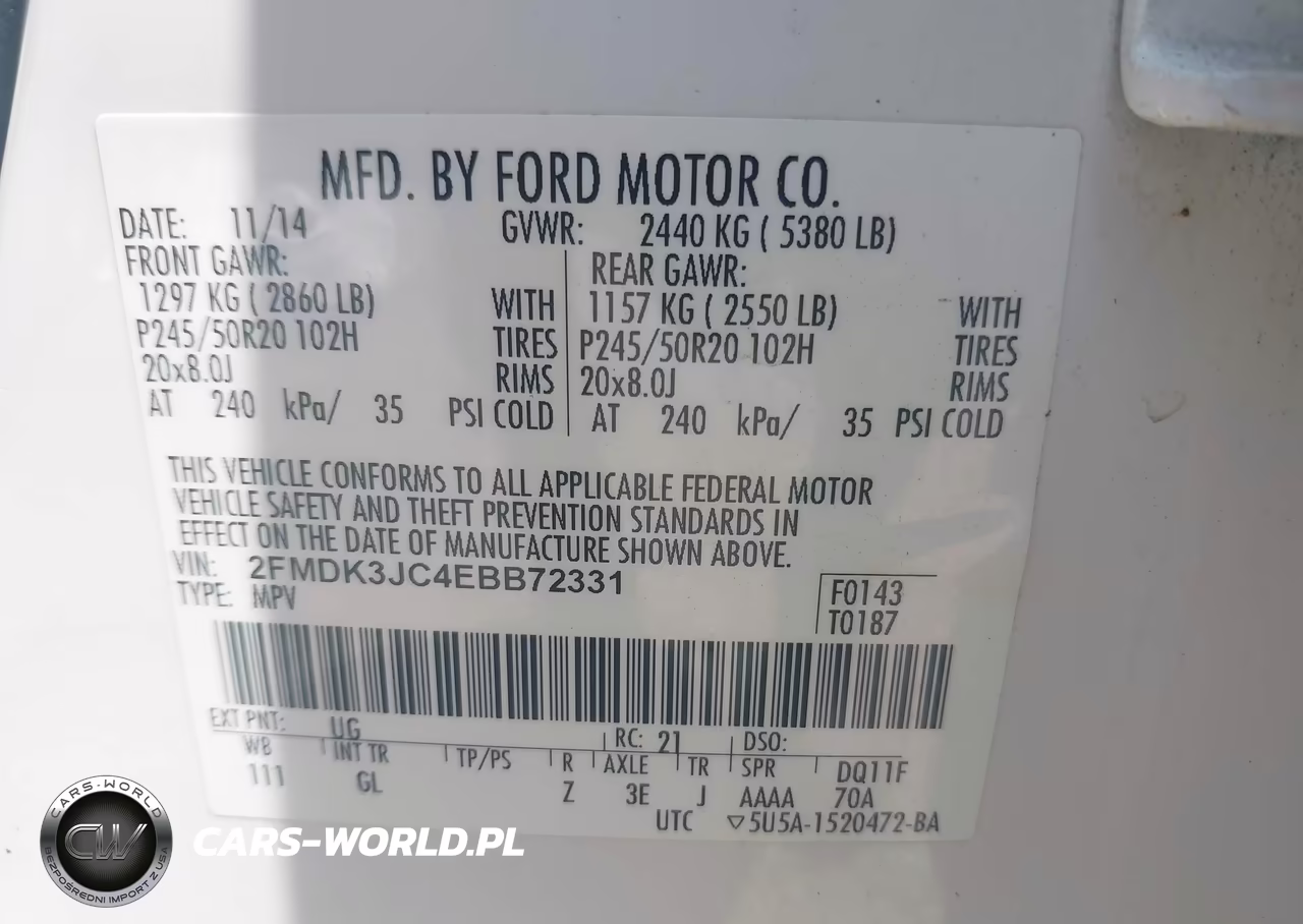 2014 Ford Edge Sel VIN:2FMDK3JC4EBB72331 - 9
