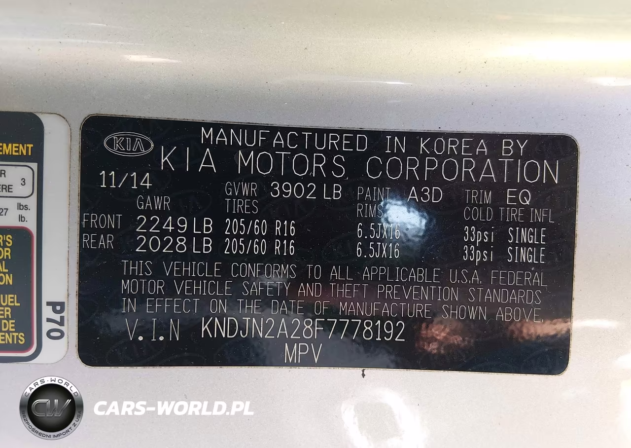 2015 Kia Soul VIN:KNDJN2A28F7778192 - 9