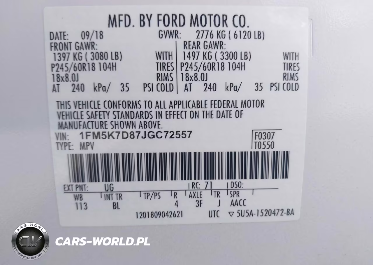 2018 Ford Explorer Xlt VIN:1FM5K7D87JGC72557 - 9