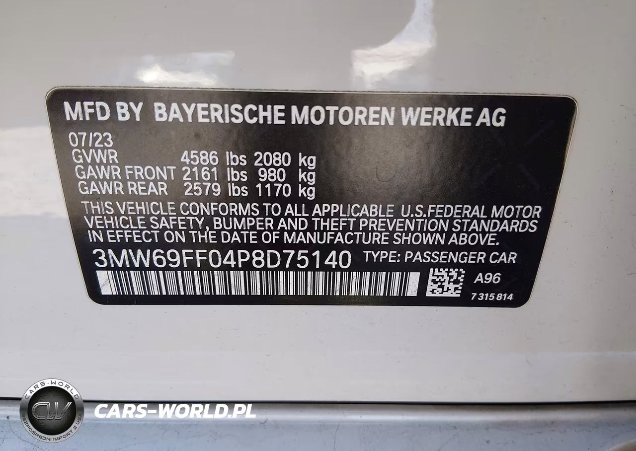 2023 BMW 330I VIN:3MW69FF04P8D75140 - 9