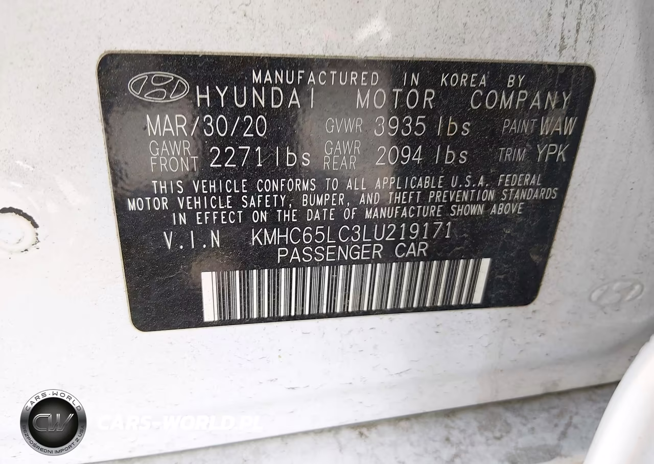 2020 Hyundai Ioniq Hybrid Blue VIN:KMHC65LC3LU219171 - 9