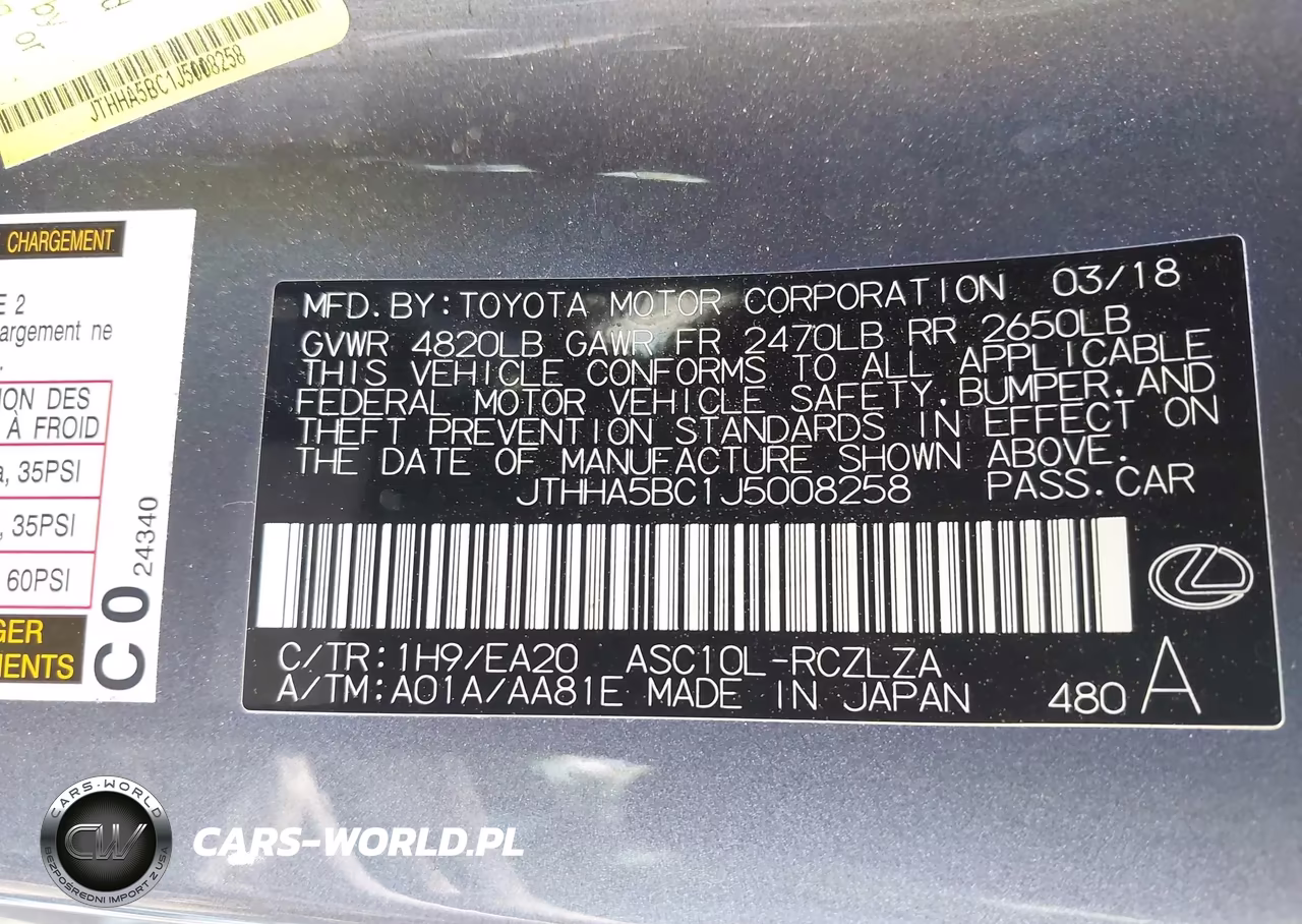 2018 Lexus Rc 300 VIN:JTHHA5BC1J5008258 - 9