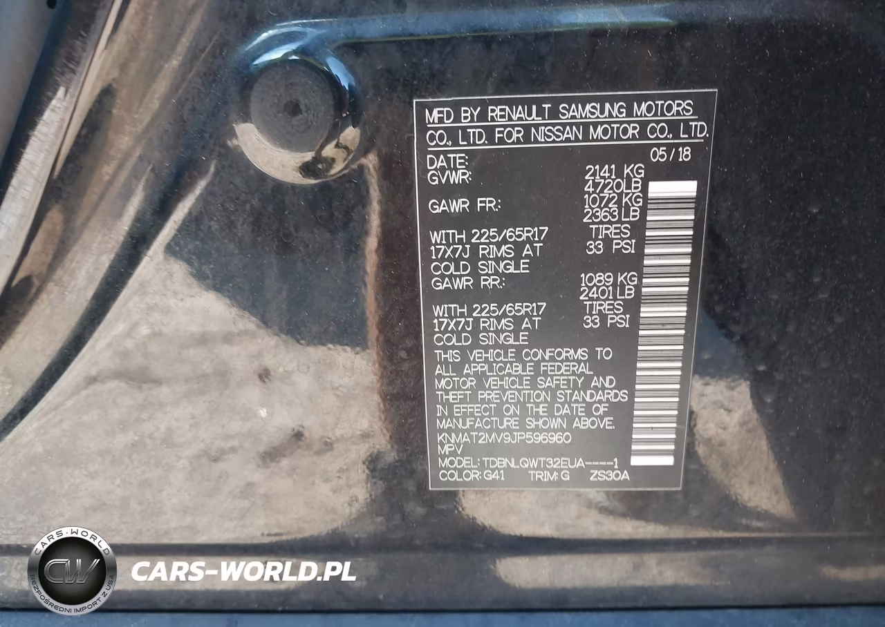 2018 Nissan Rogue Sv VIN:KNMAT2MV9JP596960 - 9