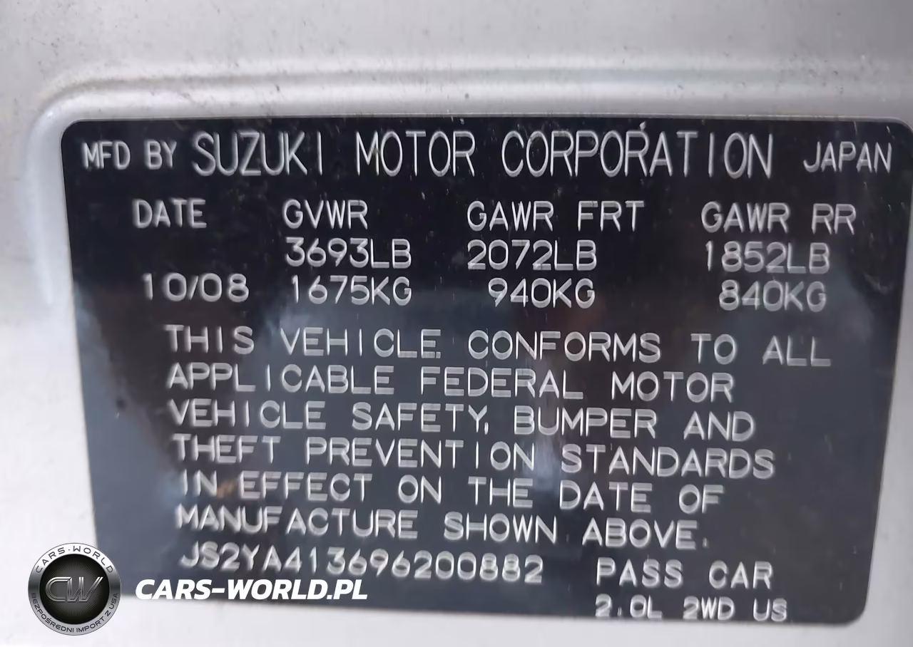 2009 Suzuki Sx4 Technology VIN:JS2YA413696200882 - 9