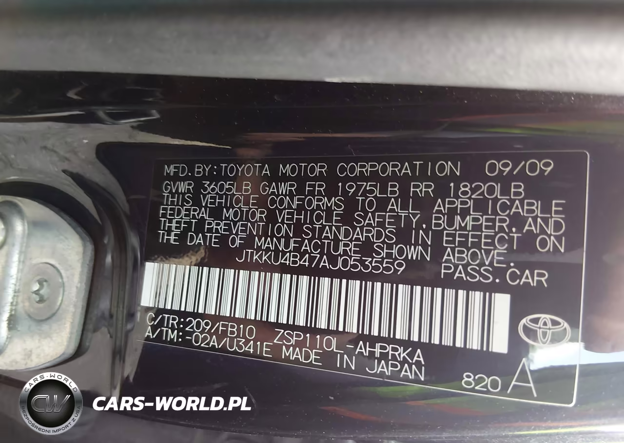 2010 Scion Xd VIN:JTKKU4B47AJ053559 - 9