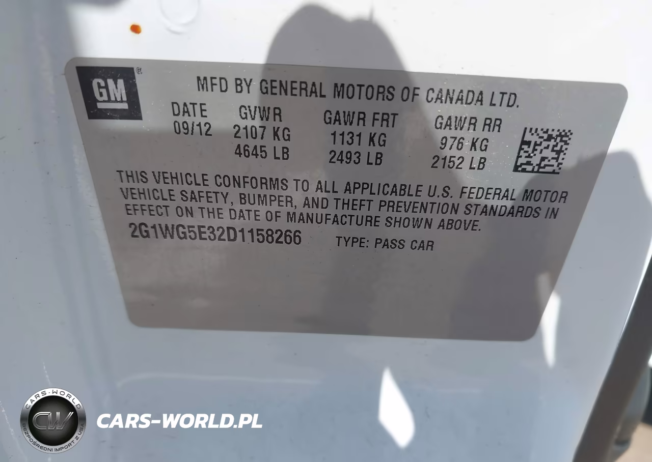 2013 Chevrolet Impala Lt VIN:2G1WG5E32D1158266 - 9