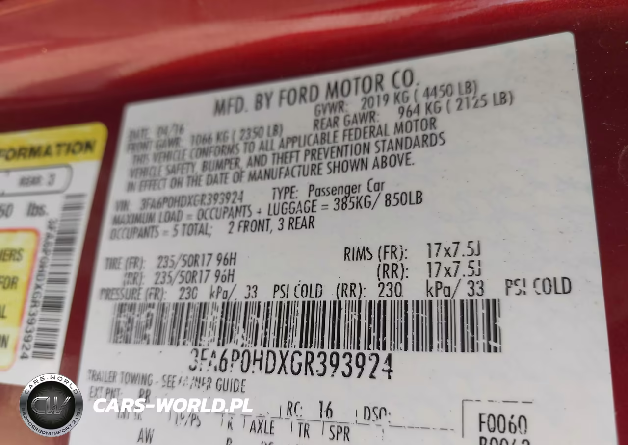 2016 Ford Fusion Se VIN:3FA6P0HDXGR393924 - 9