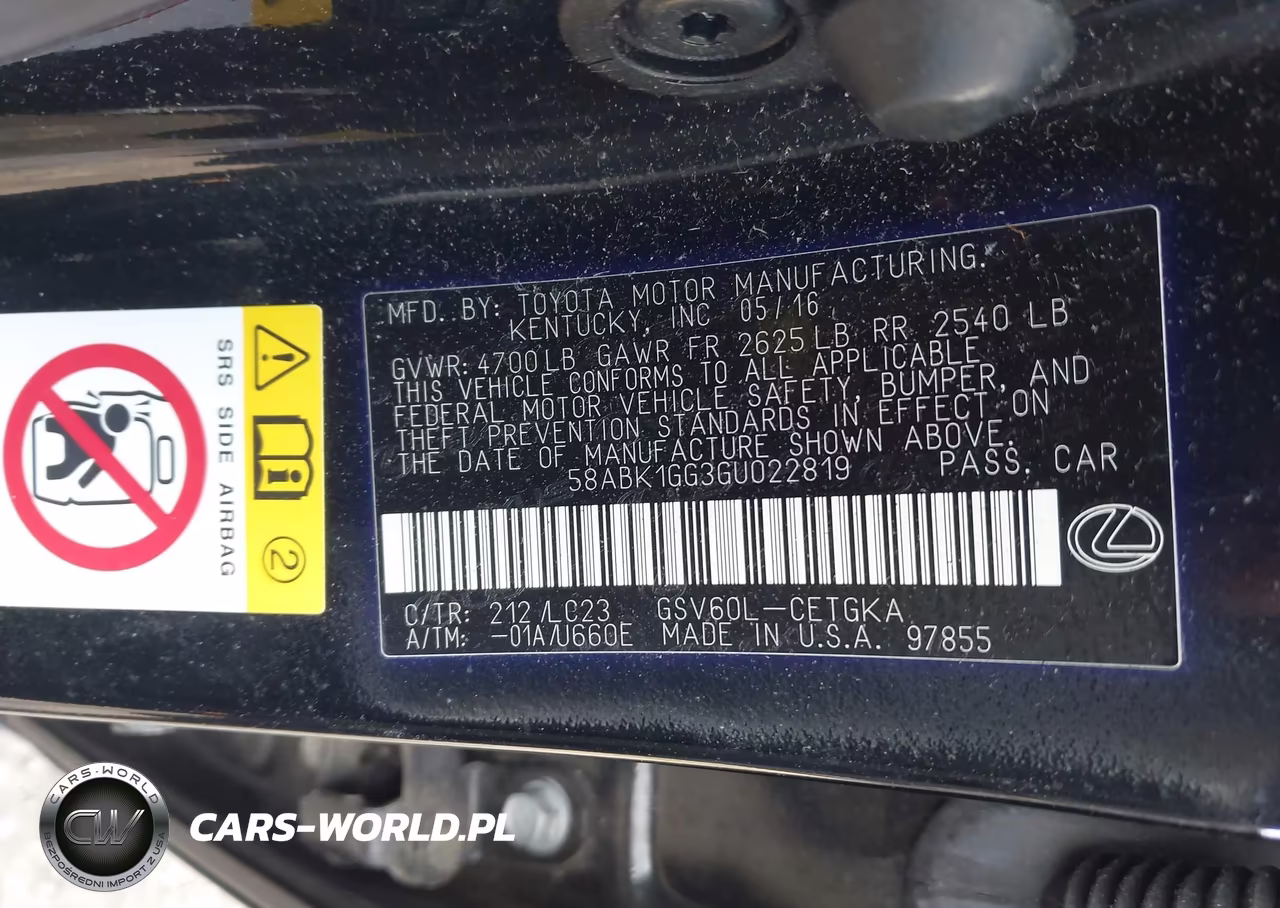 2016 Lexus Es 350 VIN:58ABK1GG3GU022819 - 9
