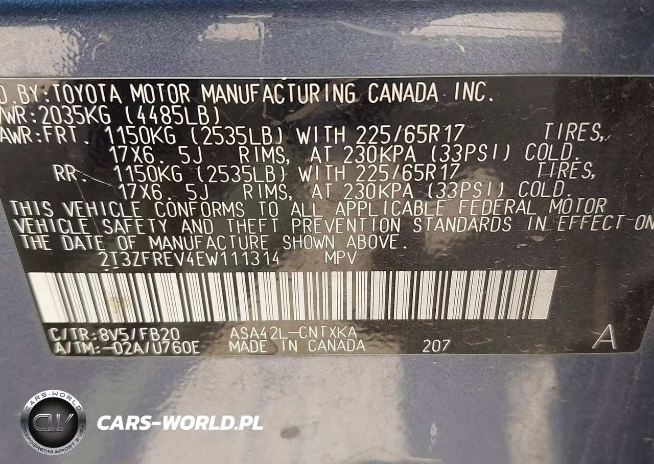 2014 Toyota Rav4 Le VIN:2T3ZFREV4EW111314 - 9