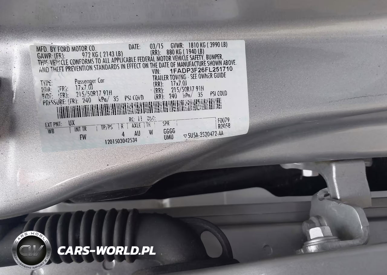 2015 Ford Focus Se VIN:1FADP3F26FL251710 - 9