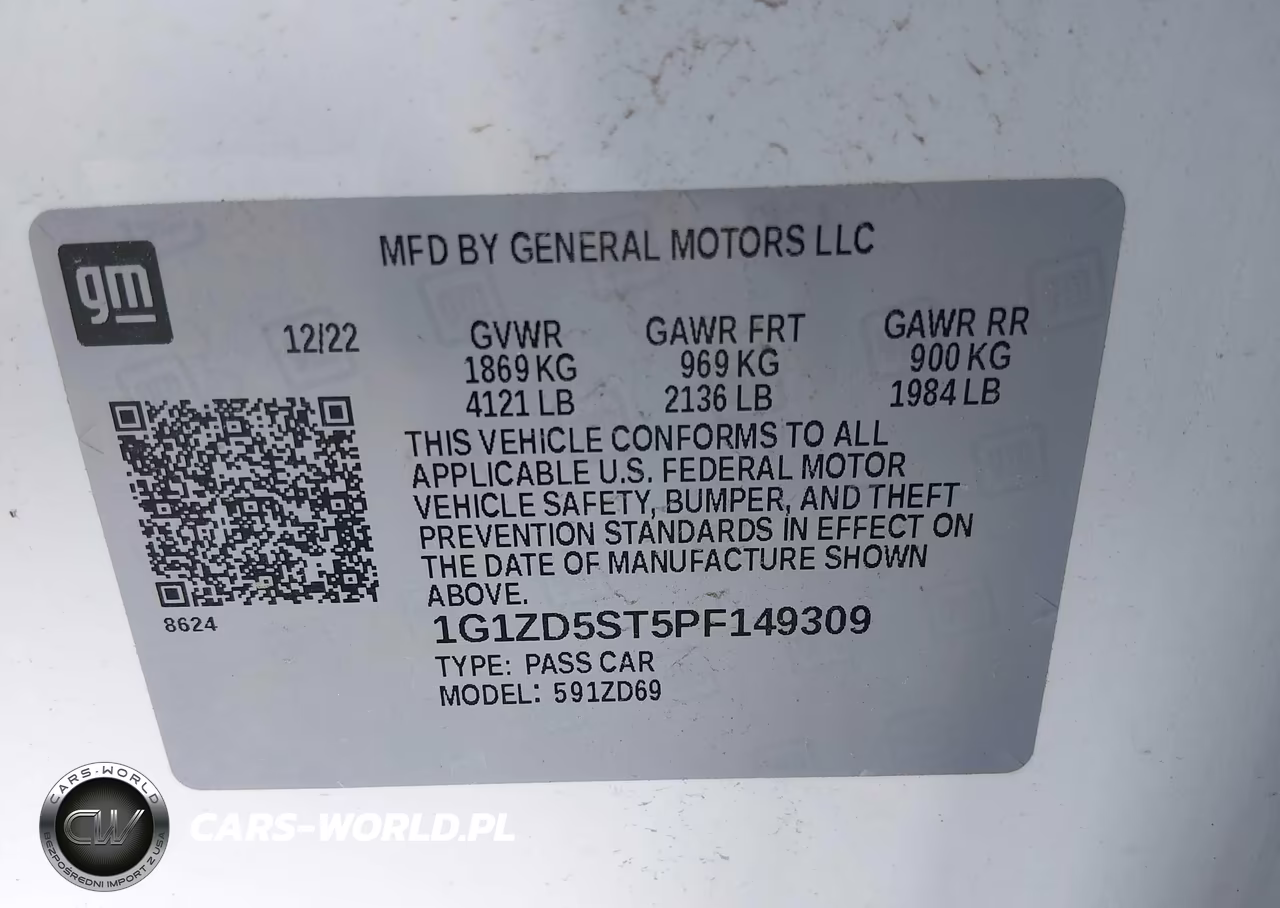 2023 Chevrolet Malibu Fwd 1Lt VIN:1G1ZD5ST5PF149309 - 9