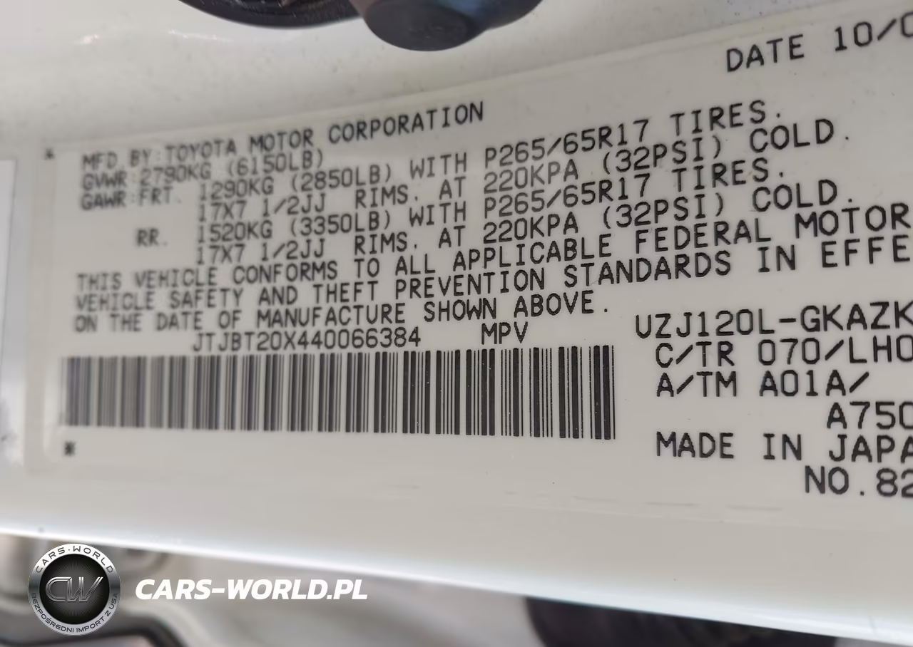 2004 Lexus Gx 470 VIN:JTJBT20X440066384 - 9