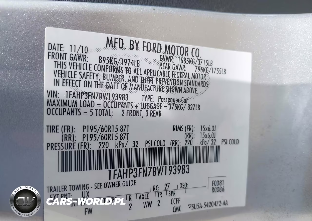 2011 Ford Focus Se VIN:1FAHP3FN7BW193983 - 9
