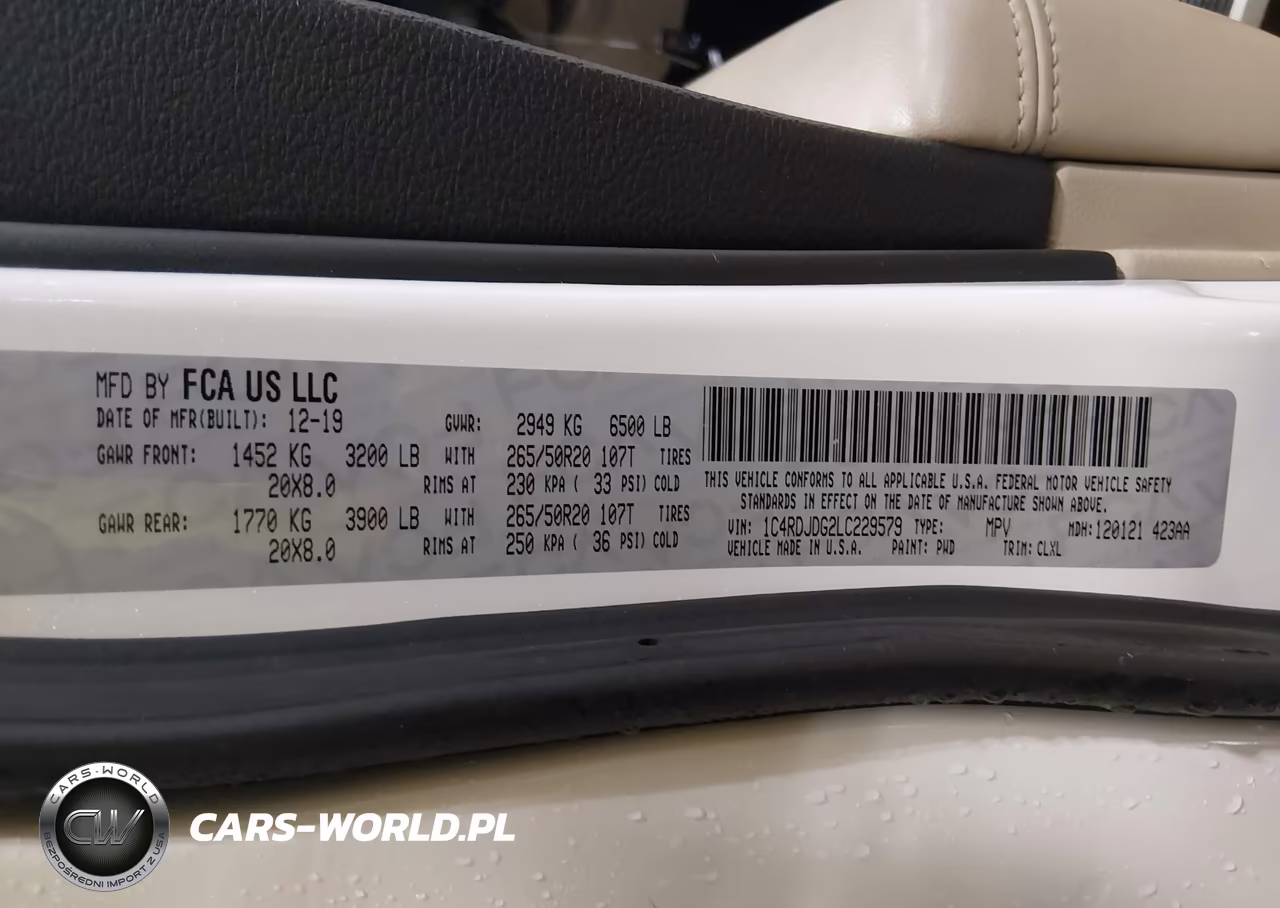 2020 Dodge Durango Gt Awd VIN:1C4RDJDG2LC229579 - 9