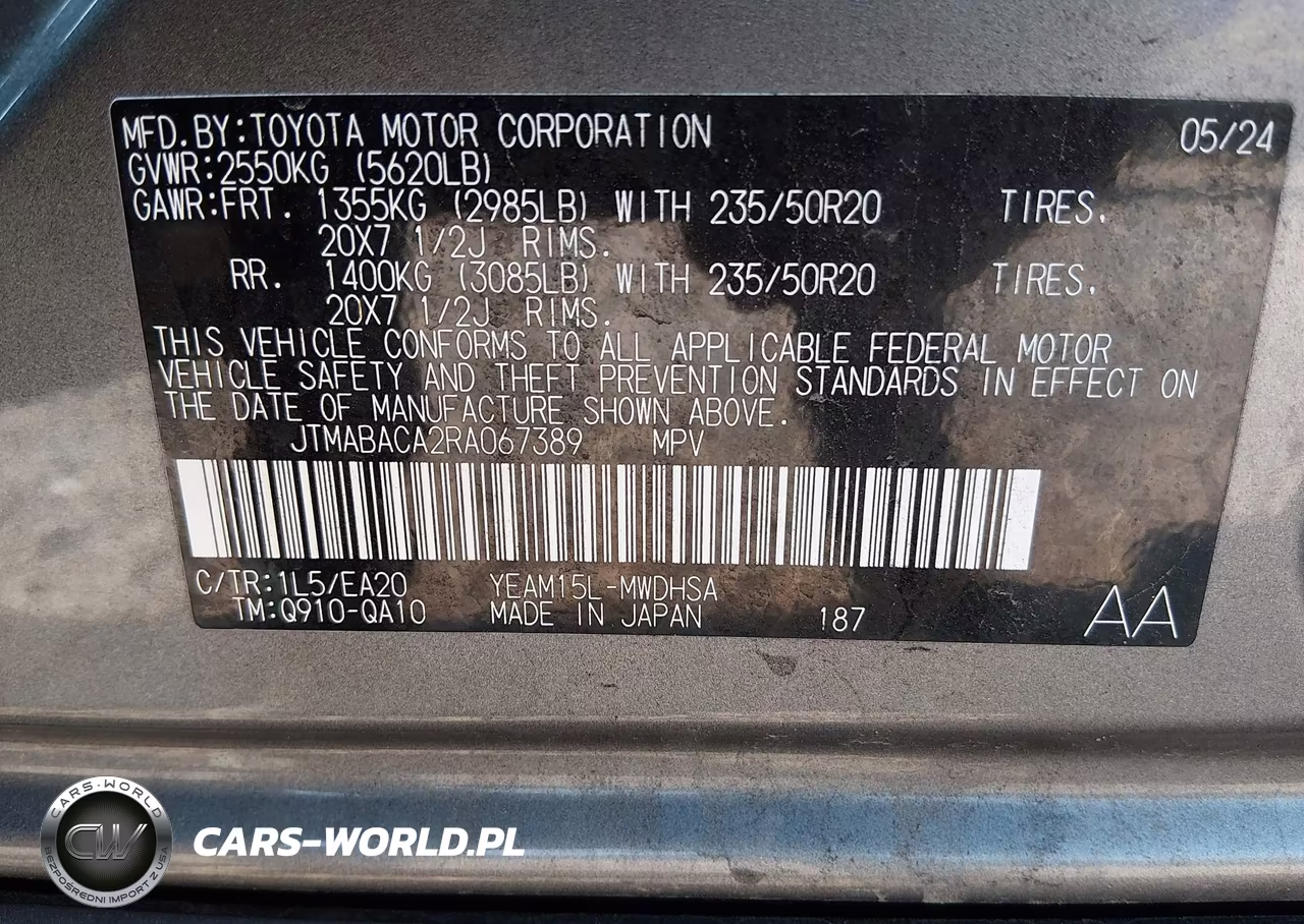 2024 Toyota Bz4X Limited VIN:JTMABACA2RA067389 - 9