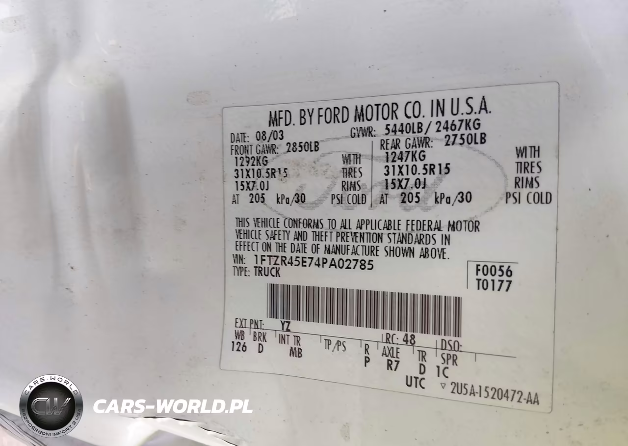 2004 Ford Ranger Edge-Tremor-Xlt VIN:1FTZR45E74PA02785 - 9