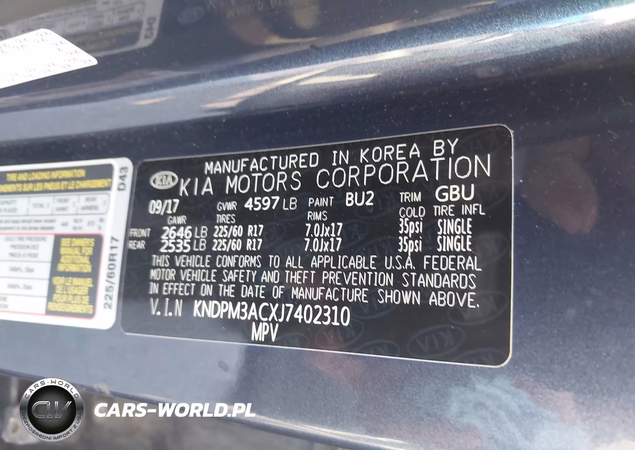 2018 Kia Sportage Lx VIN:KNDPM3ACXJ7402310 - 9