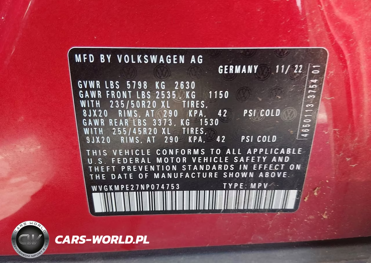 2022 Volkswagen Id.4 Pro S VIN:WVGKMPE27NP074753 - 9