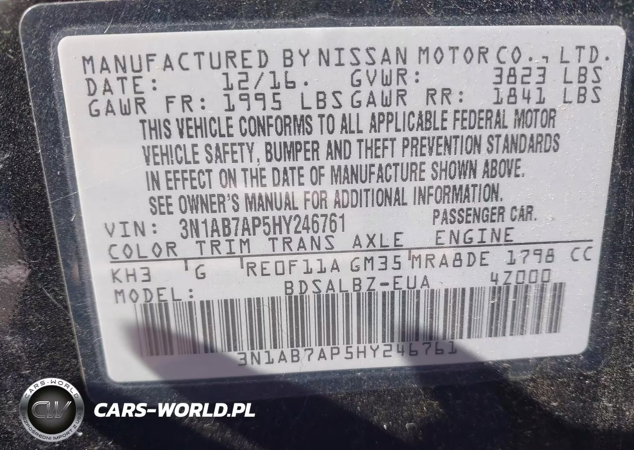 2017 Nissan Sentra S VIN:3N1AB7AP5HY246761 - 9
