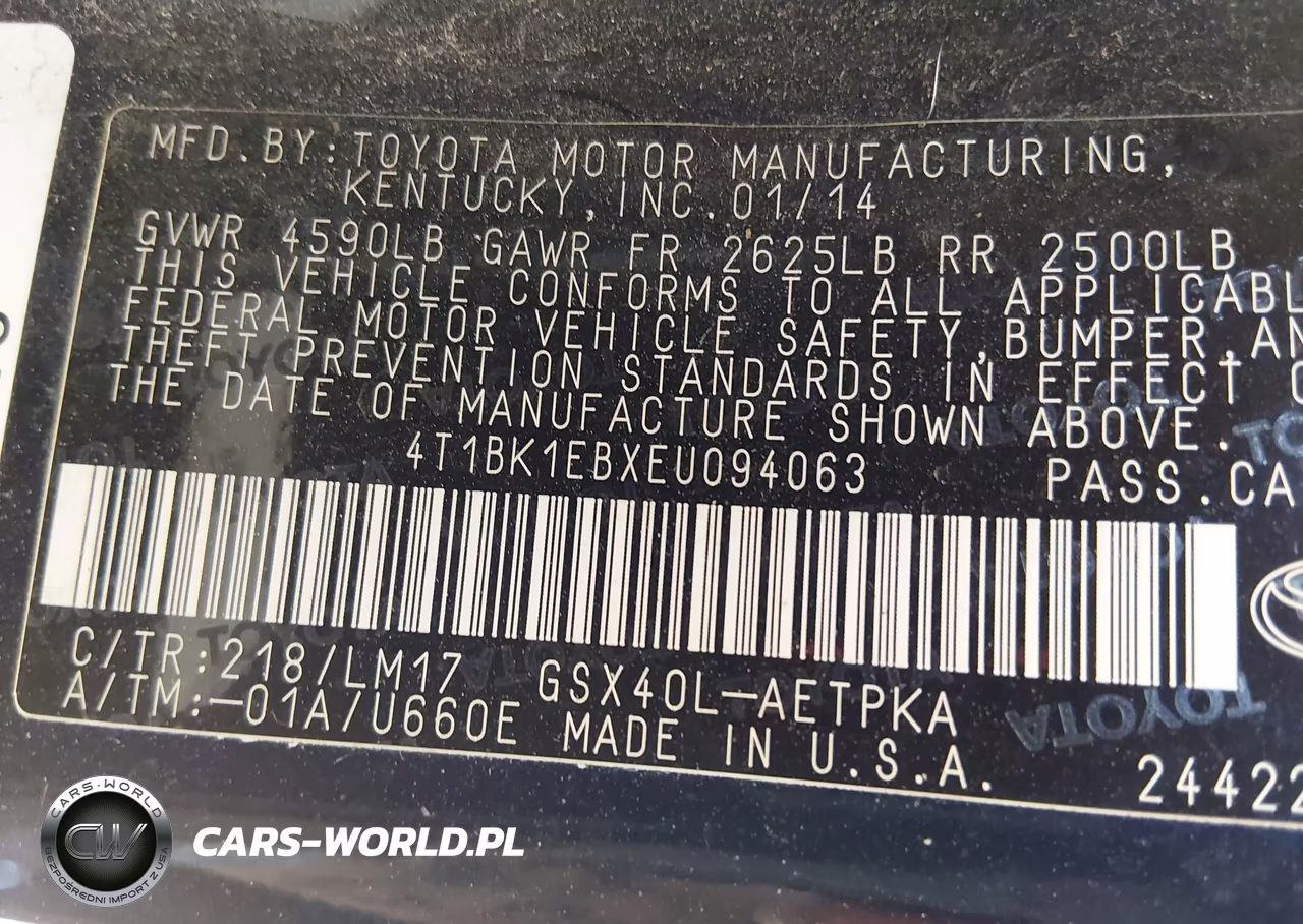 2014 Toyota Avalon Limited VIN:4T1BK1EBXEU094063 - 9