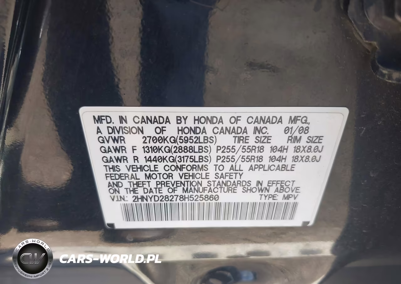 2008 Acura Mdx VIN:2HNYD28278H525860 - 9