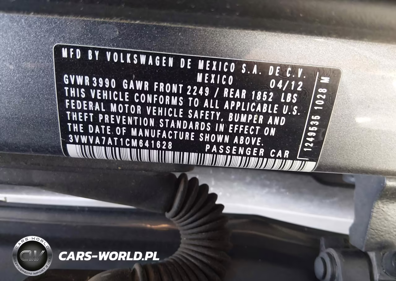 2012 Volkswagen Beetle 2.0T Turbo VIN:3VWVA7AT1CM641628 - 9