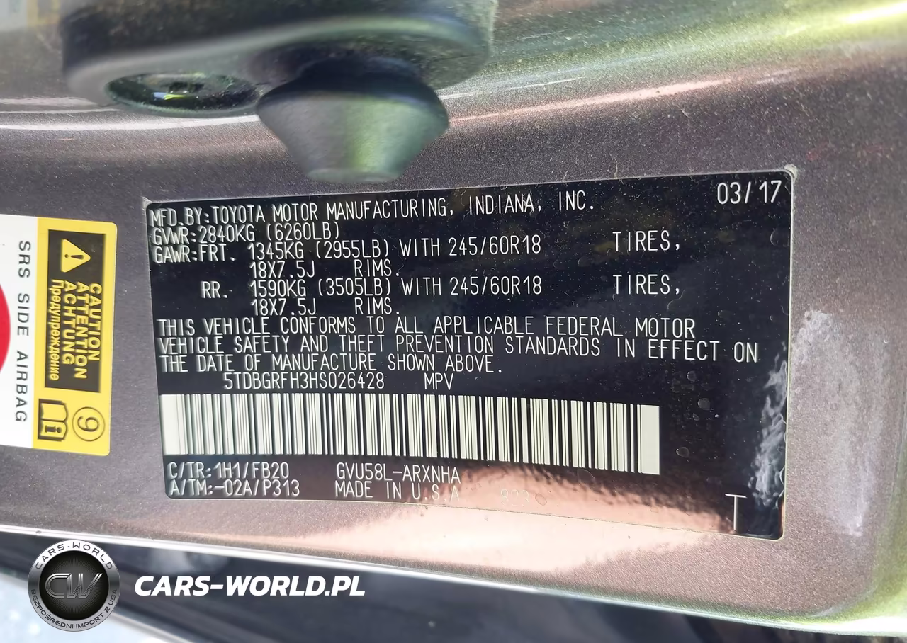 2017 Toyota Highlander Hybrid Le VIN:5TDBGRFH3HS026428 - 9