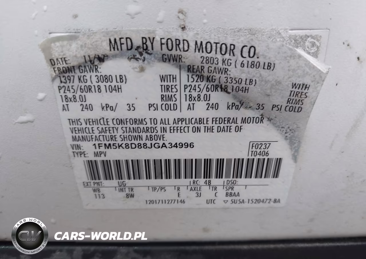 2018 Ford Explorer Xlt VIN:1FM5K8D88JGA34996 - 9