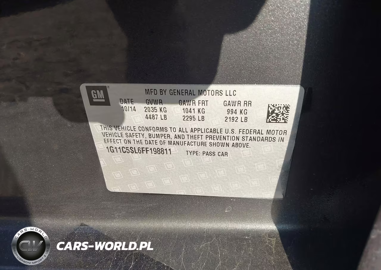2015 Chevrolet Malibu 1Lt VIN:1G11C5SL6FF198811 - 9