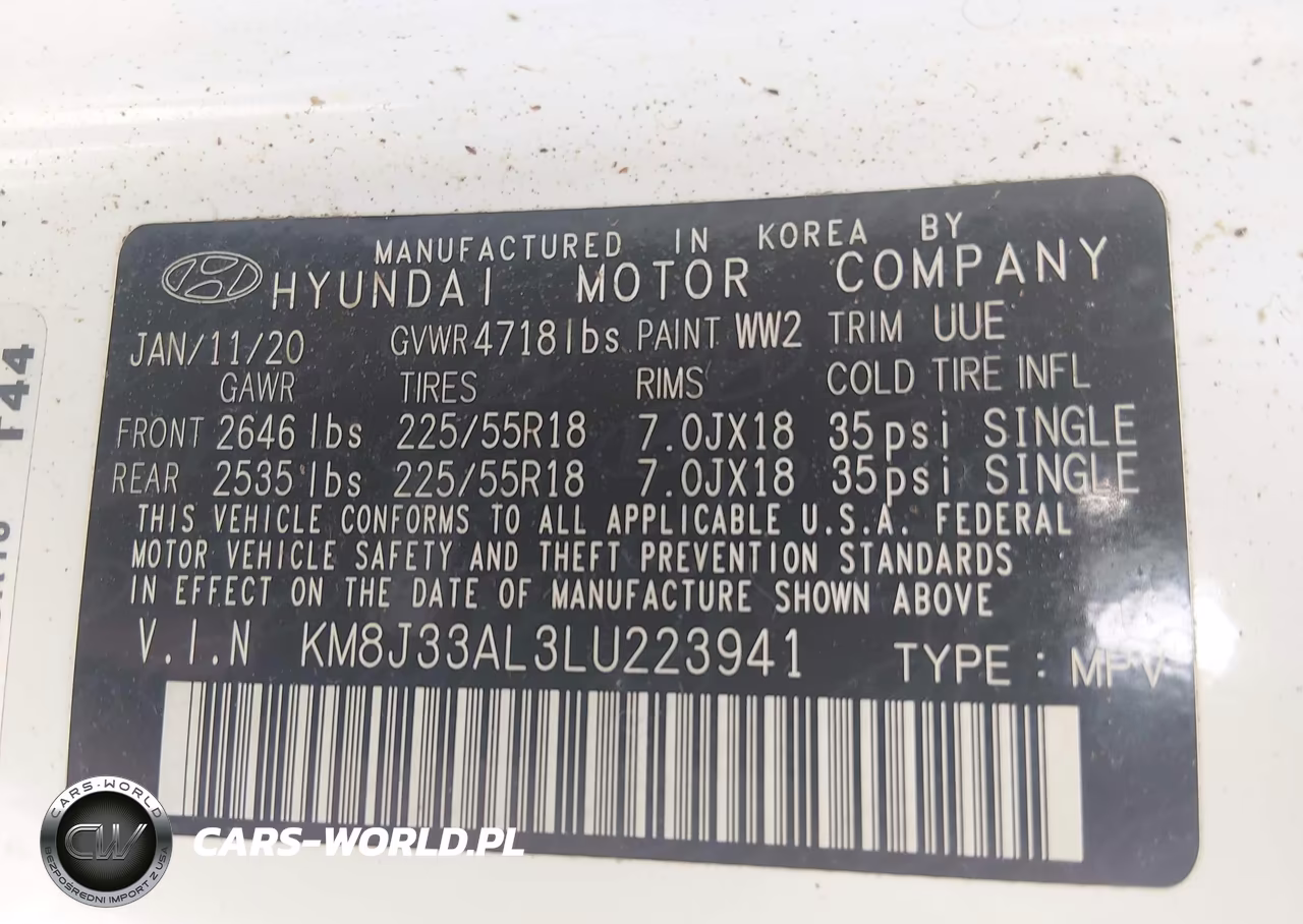 2020 Hyundai Tucson Sel VIN:KM8J33AL3LU223941 - 9