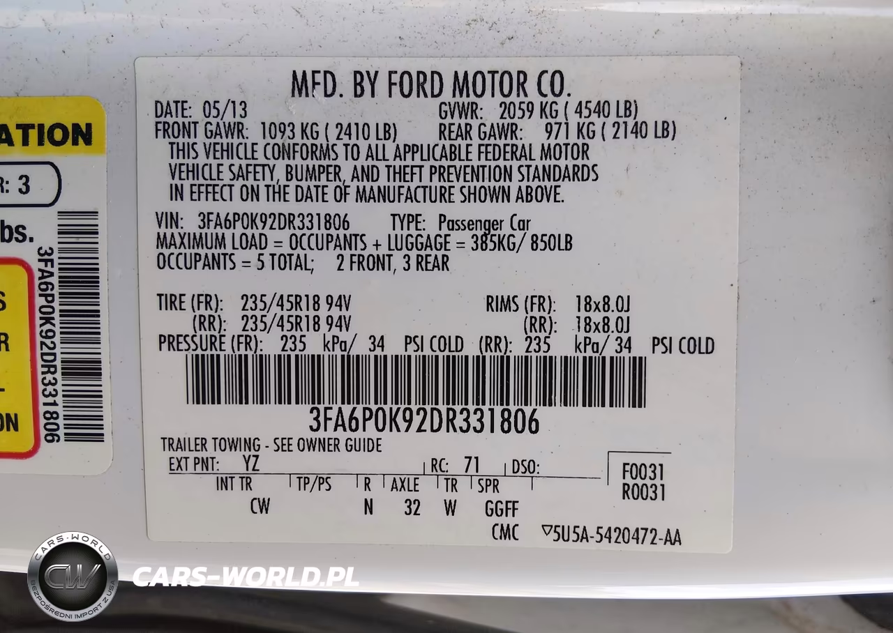 2013 Ford Fusion Titanium VIN:3FA6P0K92DR331806 - 9