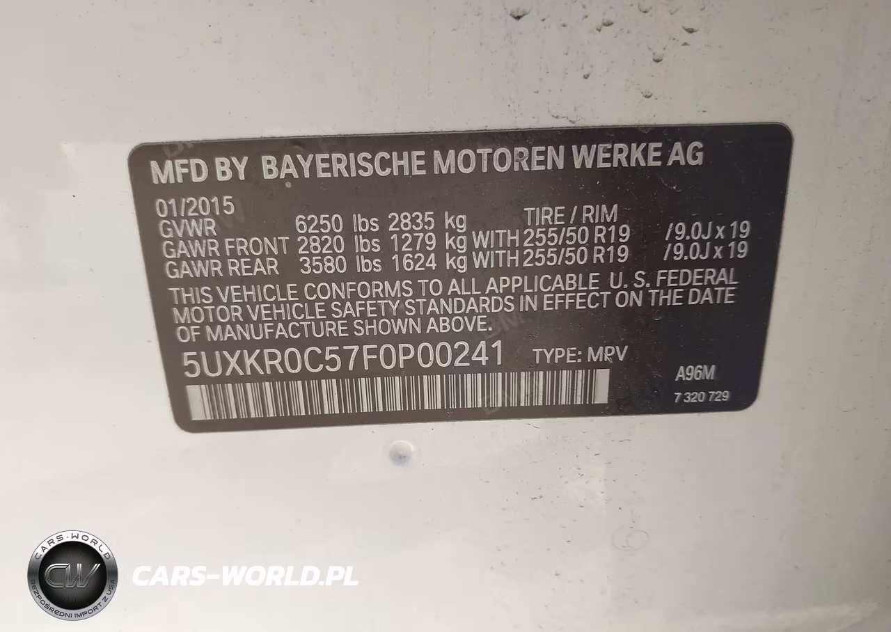 2015 BMW X5 xDrive35I VIN:5UXKR0C57F0P00241 - 9